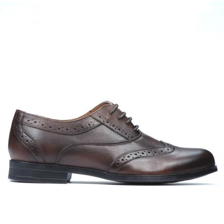 Eleganckie buty młodzieżowe 393 a brązowe