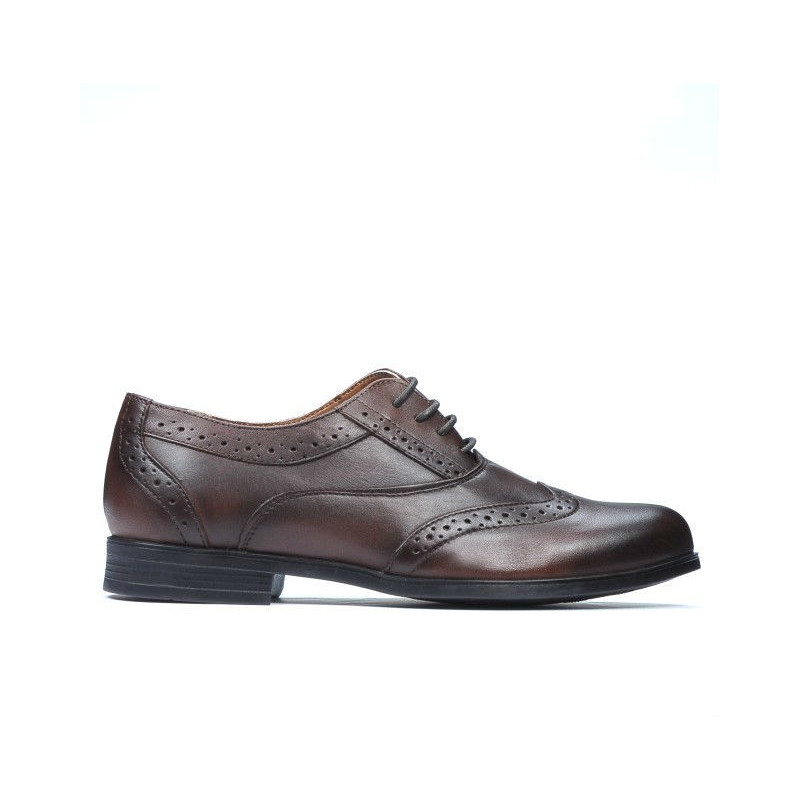 Eleganckie buty młodzieżowe 393 a brązowe