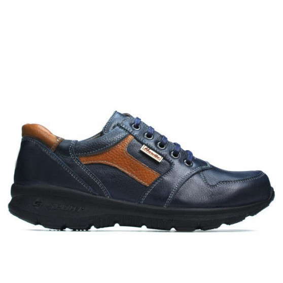 Buty sportowe dla nastolatków 397 indygo+brązowy