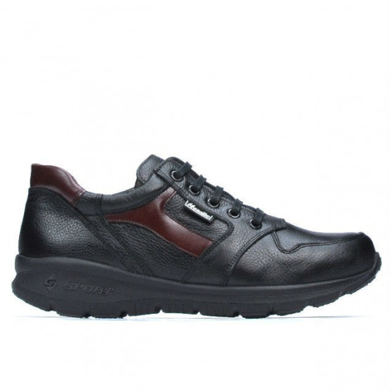 Nastolatki buty sportowe 397 czarne+bordowe