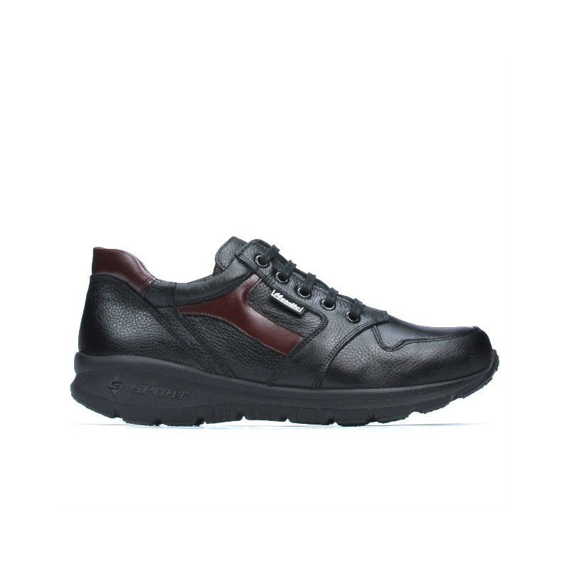 Nastolatki buty sportowe 397 czarne+bordowe