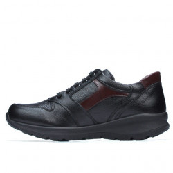 Nastolatki buty sportowe 397 czarne+bordowe