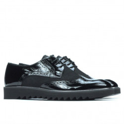 Casualowe buty męskie 831 czarna kombinacja lakierowana