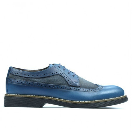 Casualowe buty męskie 829 a indigo kombinowane