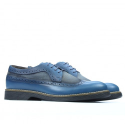 Casualowe buty męskie 829 a indigo kombinowane