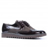 Męskie buty casual 831 lakierowane połączenie kawy