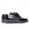 Męskie buty casual 831 lakierowane połączenie kawy