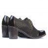 Damskie buty casual 667 lakierowane połączenie brązowe