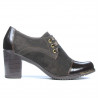 Damskie buty casual 667 lakierowane połączenie brązowe