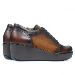 Damskie buty casual 668 brązowy kombinowany