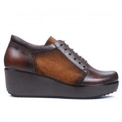 Damskie buty casual 668 brązowy kombinowany