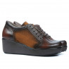 Damskie buty casual 668 brązowy kombinowany