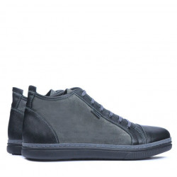 Buty męskie 480 czarne+szare