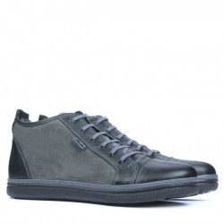 Buty męskie 480 czarne+szare