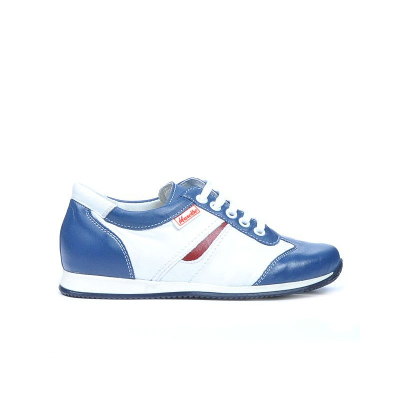 Buty dziecięce 136 indigo+białe