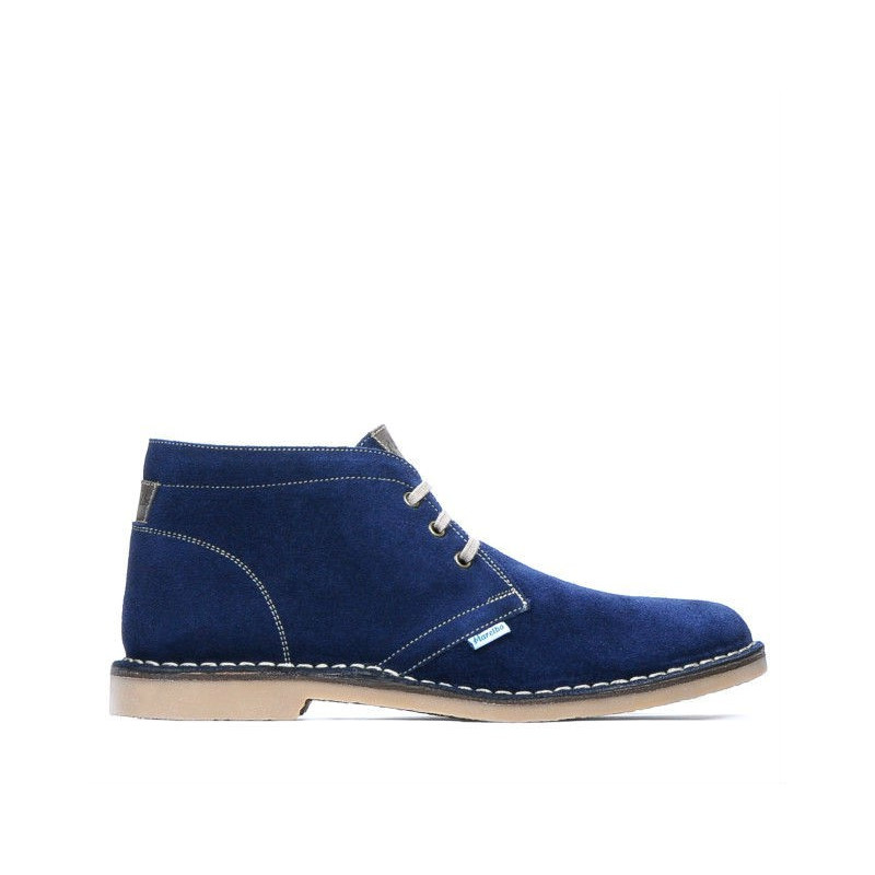 Męskie botki 7300 indigo zamsz