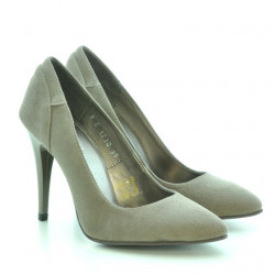 Eleganckie damskie buty 1230 cappuccino antylopa