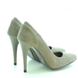 Eleganckie damskie buty 1230 cappuccino antylopa