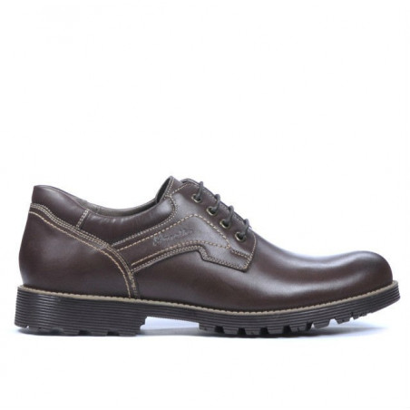 Buty casualowe / eleganckie męskie 805 brązowe