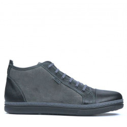 Buty męskie 480 czarne+szare