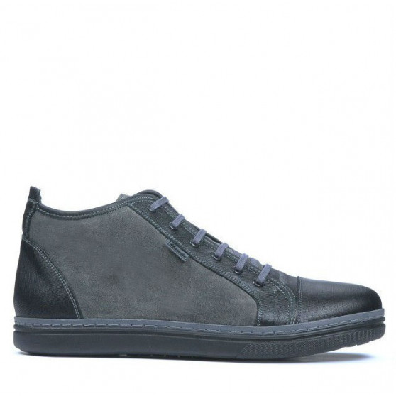 Buty męskie 480 czarne+szare