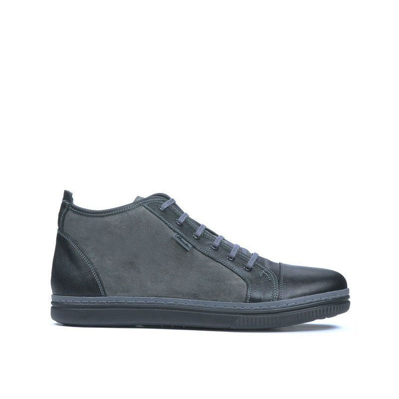 Buty męskie 480 czarne+szare