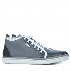 Buty męskie 480 szare kombinowane