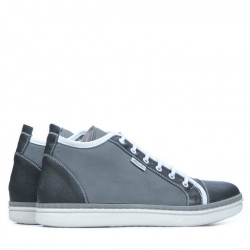 Buty męskie 480 szare kombinowane