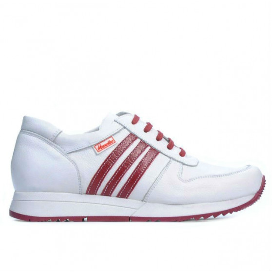 Buty sportowe damskie 665 biało-czerwone