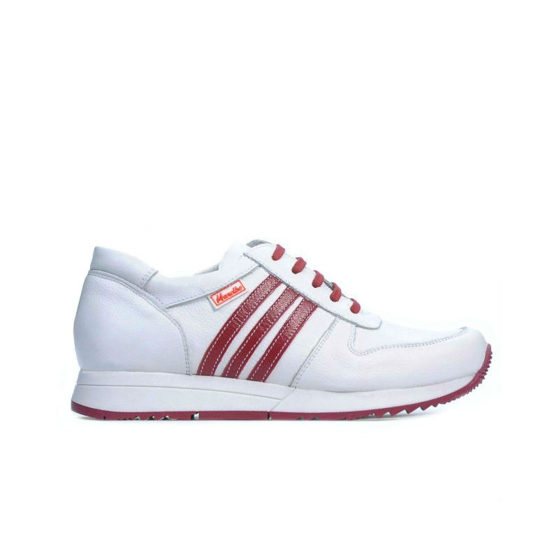 Buty sportowe damskie 665 biało-czerwone