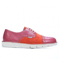 Buty casual damskie 7001 różowe kombinowane