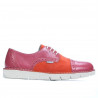 Buty casual damskie 7001 różowe kombinowane