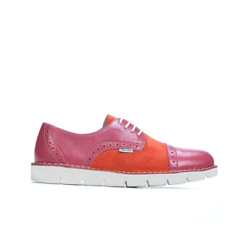 Buty casual damskie 7001 różowe kombinowane