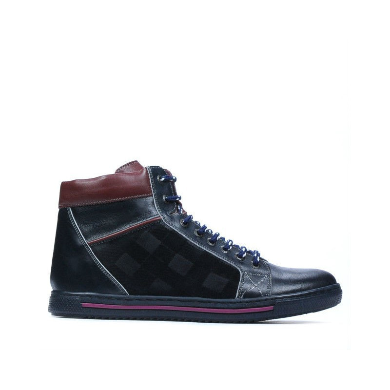 Męskie botki 467 indigo+bordo