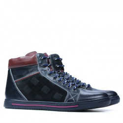 Męskie botki 467 indigo+bordo