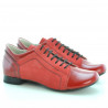 Damskie buty casual 645 czerwono-szare