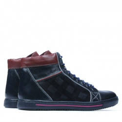 Męskie botki 467 indigo+bordo