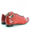 Damskie buty casual 645 czerwono-szare