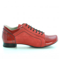 Damskie buty casual 645 czerwono-szare