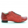 Damskie buty casual 645 czerwono-szare
