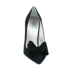 Eleganckie buty damskie 1252 czarna antilopa
