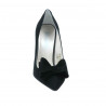 Eleganckie buty damskie 1252 czarna antilopa