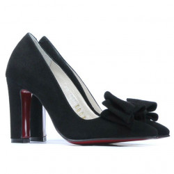 Eleganckie buty damskie 1252 czarna antilopa