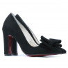 Eleganckie buty damskie 1252 czarna antilopa