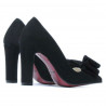 Eleganckie buty damskie 1252 czarna antilopa