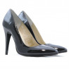 Eleganckie buty damskie 1241 lakierowane perłowy petrol