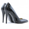 Eleganckie buty damskie 1241 lakierowane perłowy petrol