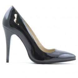 Eleganckie buty damskie 1241 lakierowane perłowy petrol