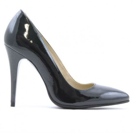 Eleganckie buty damskie 1241 lakierowane perłowy petrol