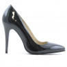 Eleganckie buty damskie 1241 lakierowane perłowy petrol